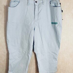 NWT Lee Regular Fit Mid Rise Capri Jeans Womens (24 ) Elastic Waist Stretch Ice